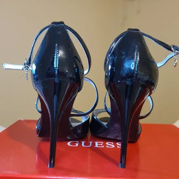 "GUESS" STILETTO STRAPPY SANDALS - Picture 5 of 7